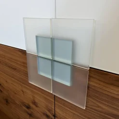 Geschirrschrank Farn Korpus Astiger Nussbaum Natur Geölt Glas 9010 Weiß Matt