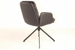 Gianluca Drehgestell Sessel Leder Toledo Nero