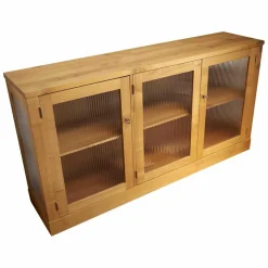 Glasvitrine Kirschbaum Geölt Modell 5176 Mit Riffglas