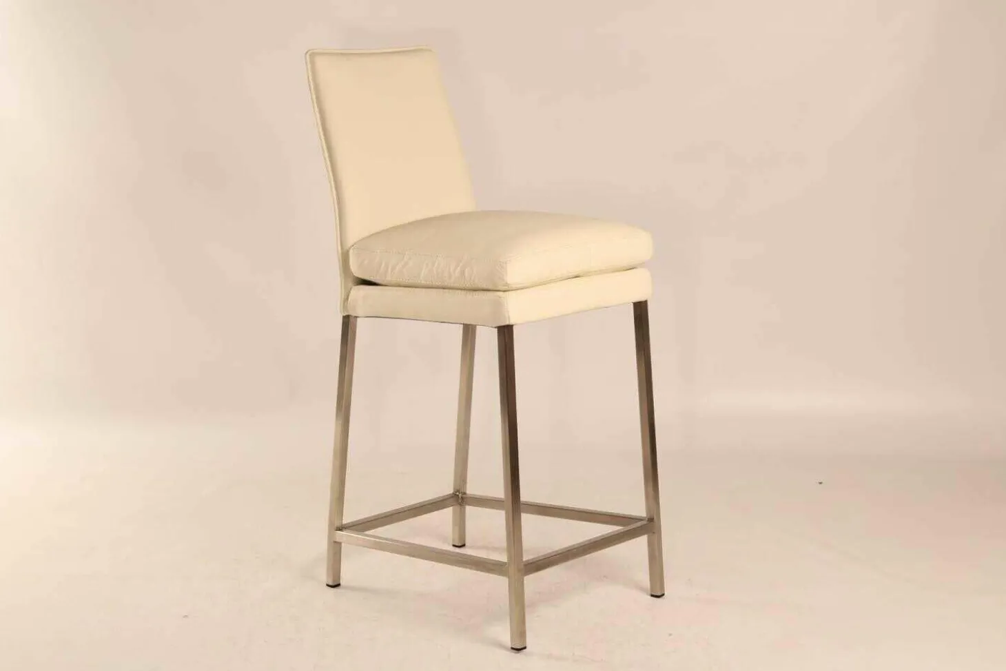 Helios 6153 Tresenhocker Stuhl Leder Toledo Bianco