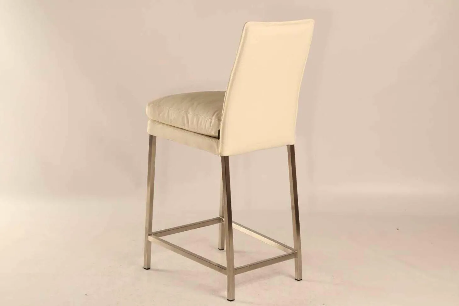 Helios 6153 Tresenhocker Stuhl Leder Toledo Bianco