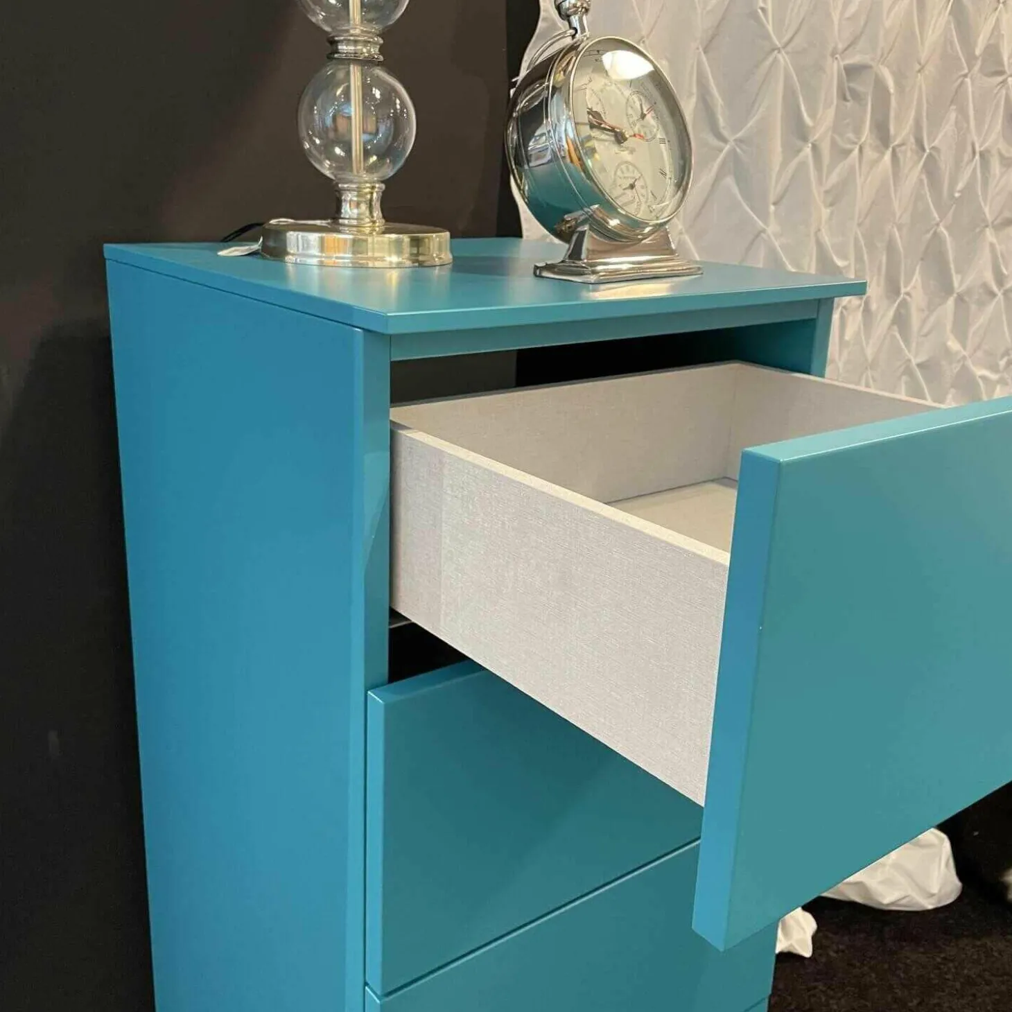 Herrenschrank Allnight System Matt Türkis mit Push to Open