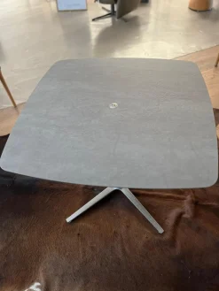 Höhenverstellbarer Couchtisch Dualo Keramik Zement Grau