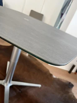 Höhenverstellbarer Couchtisch Dualo Keramik Zement Grau