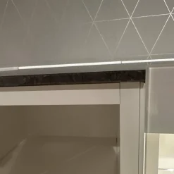 Highboard 251 Just Cube Light Lack M03 Schneeweiß Steinplatte