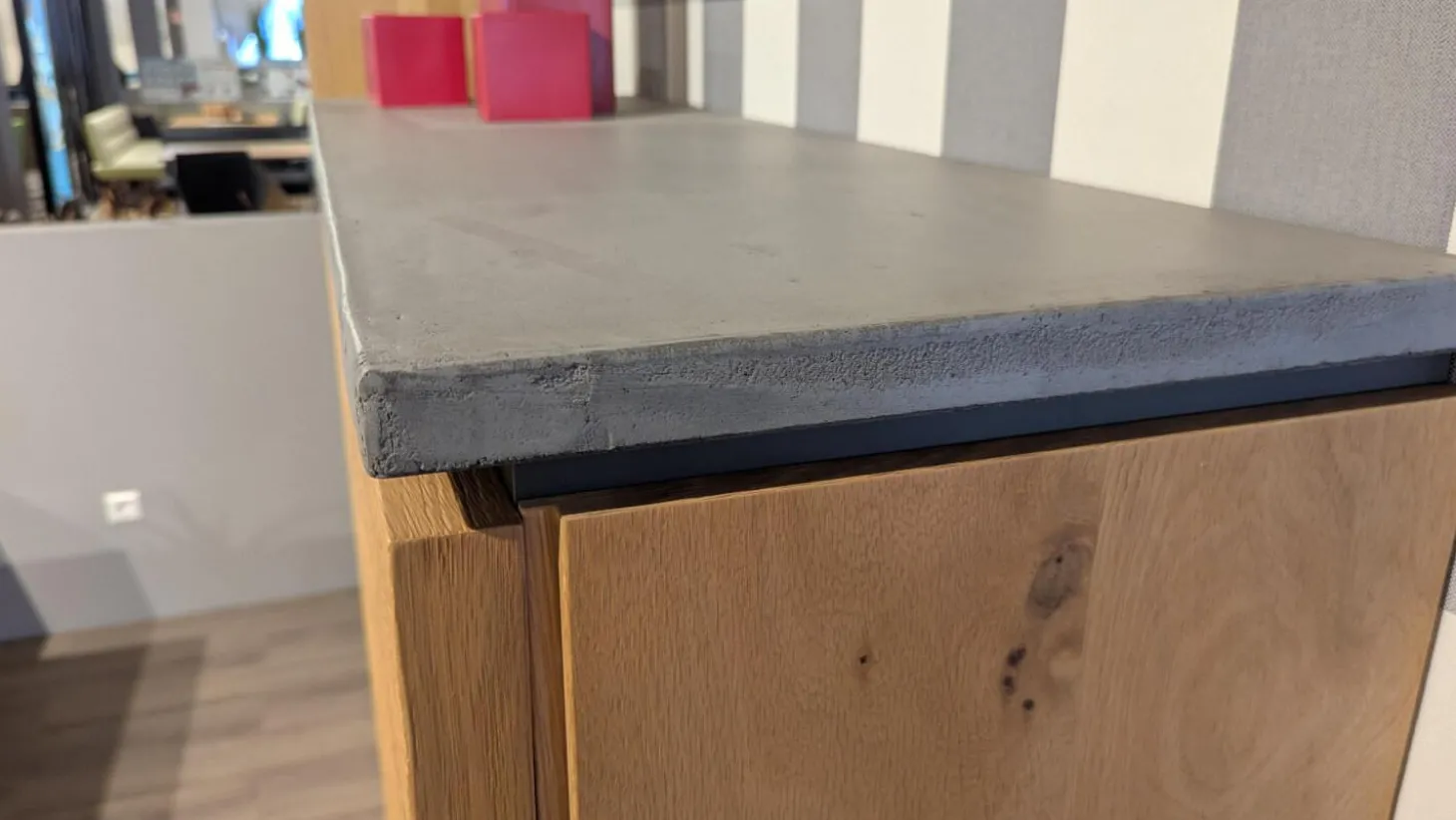 Highboard Calvi Eiche Dickfurnier Natur Absatz Beton