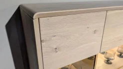 Highboard Cortona Eiche Massiv Mit Beleuchtung