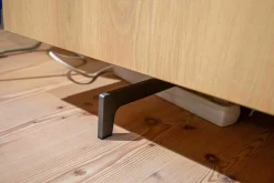 Highboard Cubus Eiche Weßgeölt Gestell Bronze Matt Innenfach aus Glas