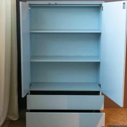 Highboard Gallery M Merano Lack Eisblau