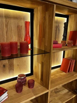 Highboard Hartford Eiche Natur Geölt Rückwand Massiv Sandgestrahlt Inklusive Beleuchtung