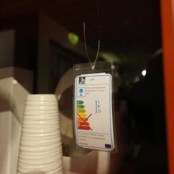 Highboard Kara Frame 73098 Front Lack Ziegelrot Rot Korpus Eiche Graphit Inklusive Beleuchtung