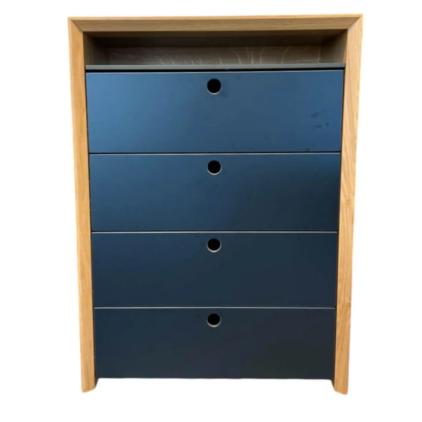 Highboard La Punt Eiche Massiv Front Schwarz