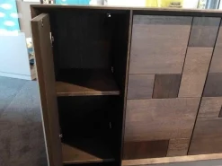 Highboard MU370 Grau Weiß EOL Wildeiche