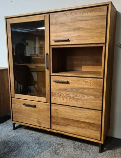 Highboard Oakhaven Zerreiche Massiv Old Bassanofarbig Geölt