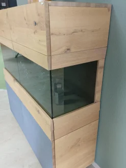 Highboard Opus Wildeiche Rustiko Tischlerplatte Furniert Inklusive LED Beleuchtung