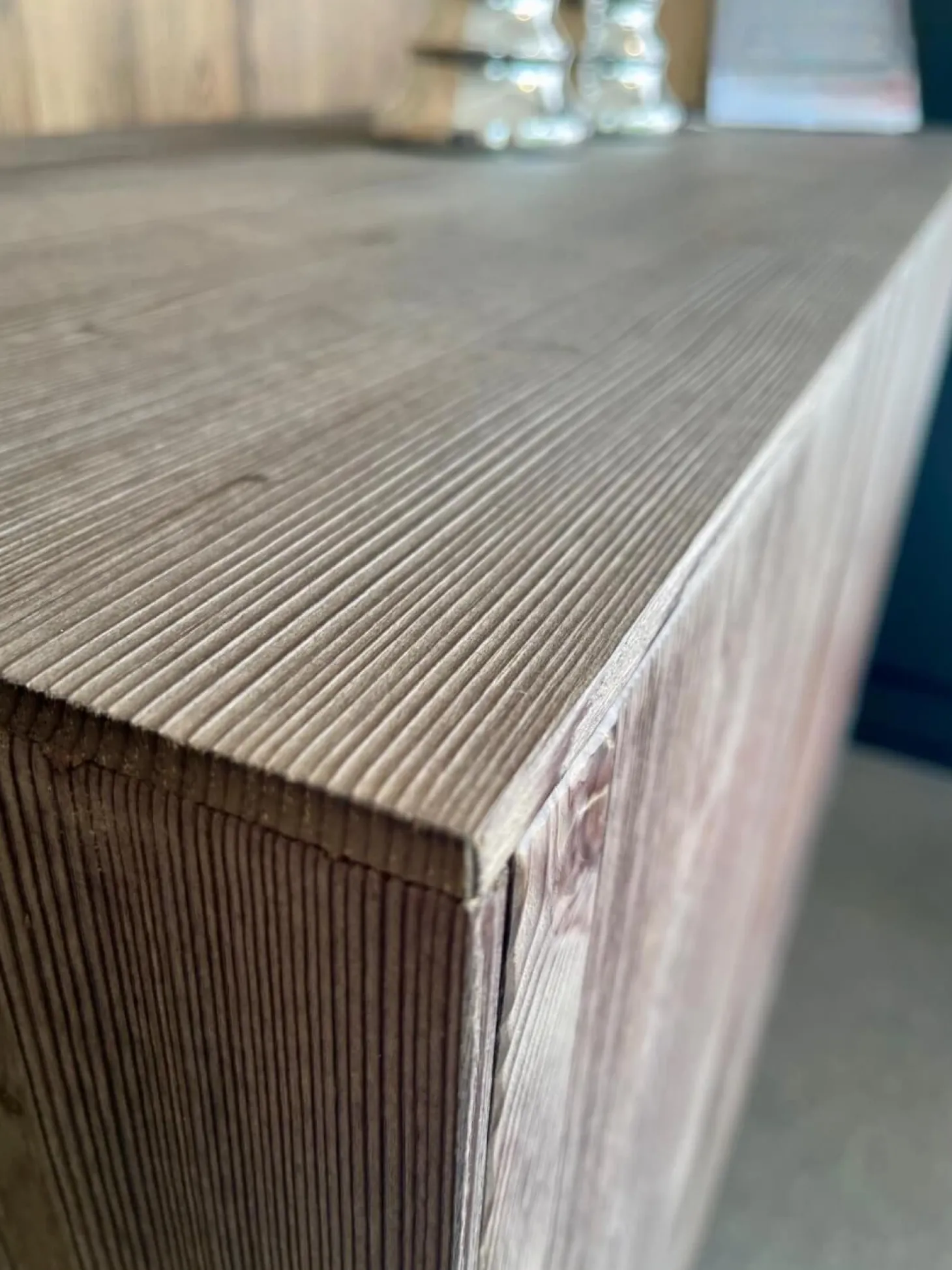 Highboard Puro Massivholz Bergfichte Mit Naturstein Einlagen