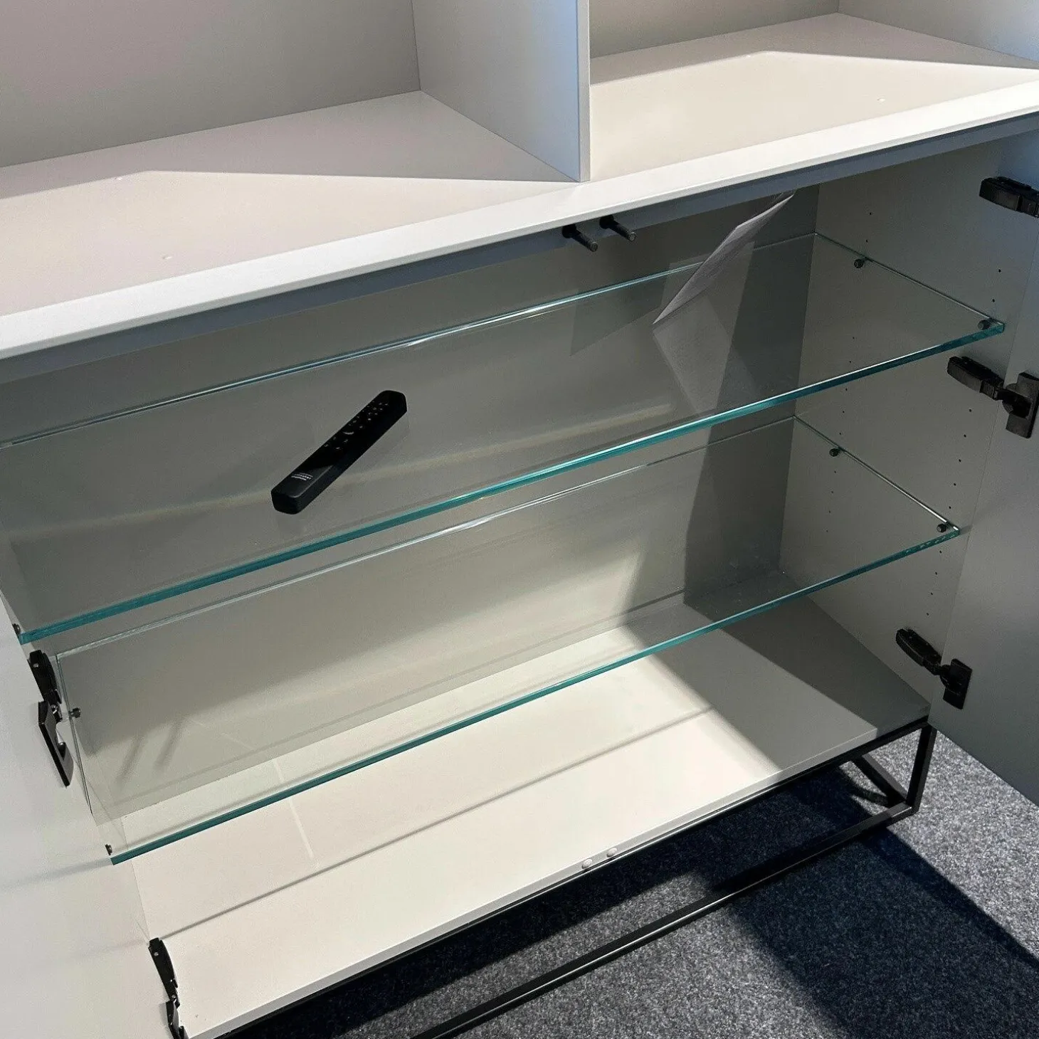 Highboard Soma Lack Steingrau Abdeckplatte Beton Grau Mit Beleuchtung