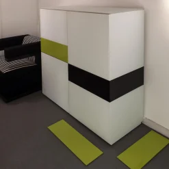 Highboard Soma Lack Weiß Mit Wechselbaren Seitenblenden