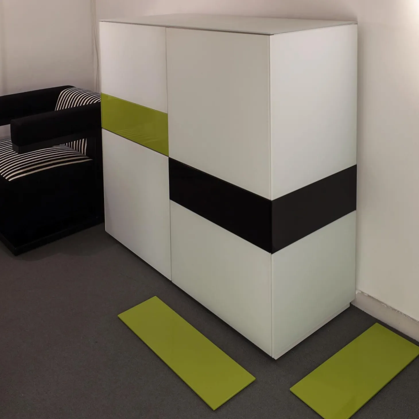 Highboard Soma Lack Weiß Mit Wechselbaren Seitenblenden