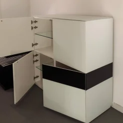 Highboard Soma Lack Weiß Mit Wechselbaren Seitenblenden