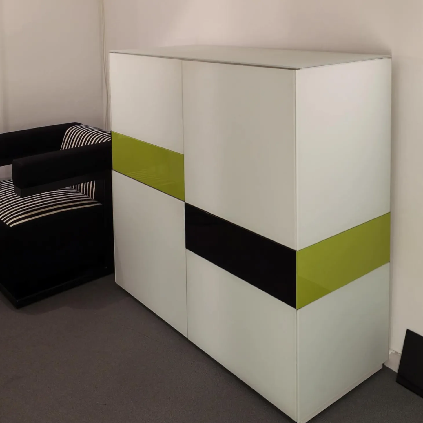 Highboard Soma Lack Weiß Mit Wechselbaren Seitenblenden