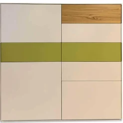 Highboard Soma Weiß Kernnussbaum Lemon