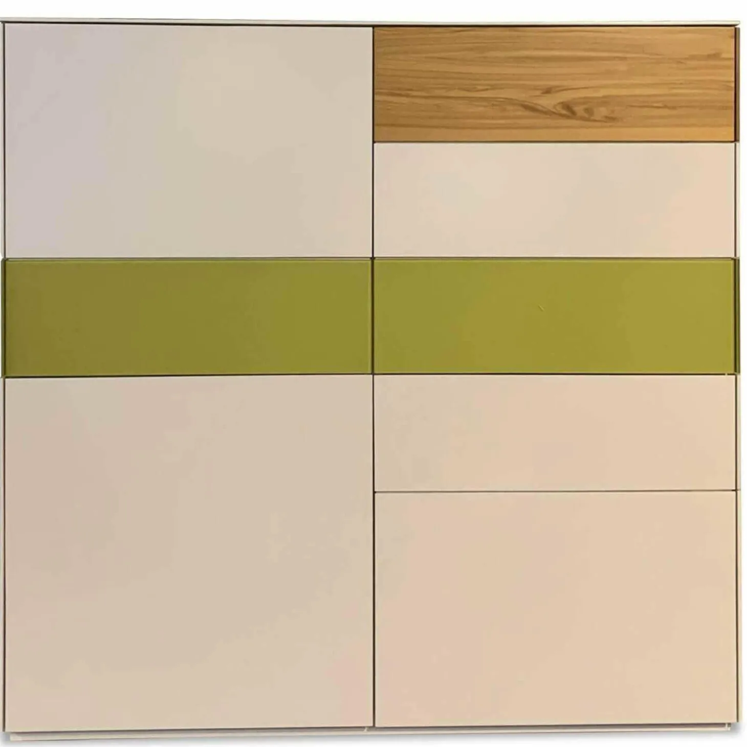 Highboard Soma Weiß Kernnussbaum Lemon