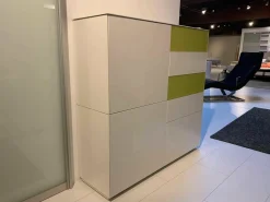 Highboard Soma Weiß Kernnussbaum Lemon