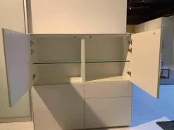 Highboard Soma Weiß Kernnussbaum Lemon