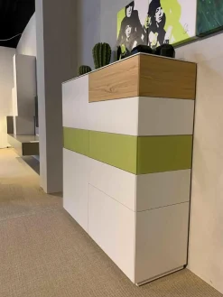 Highboard Soma Weiß Kernnussbaum Lemon