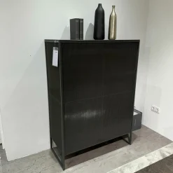 Highboard Terra Korpus Glas Anthrazit Gestell Material Anthrazit