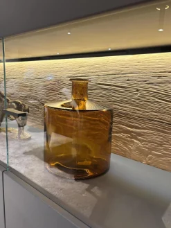 Highboard Tucson Lack Graphitgrau Verglast Akzent Wildeiche Mit Beleuchtung Inklusive Schalter