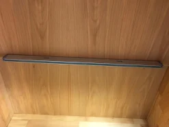 Highboard Verona Kernbuche Massiv Natur Geölt Metallgriffe mit 2 Glastüren