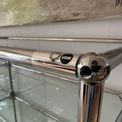 Highboard Vitrinenschrank Reinweiss mit Glaselementen