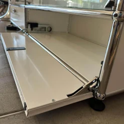 Highboard Vitrinenschrank Reinweiss mit Glaselementen