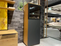 Highboard WK 490 Baristo 180180 Asteiche Massiv Natur 2502 Belassen Geölt Mit LED Beleuchtung