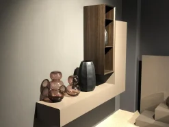 Hängeelement Alea Lack Taupe Beige Regalelement Raucheiche Ohne Dekoration