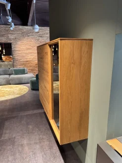 Hängeschrank Eiche Natur Front Venedig Eiche Natur Und Rauchglas Mit Beleuchtung