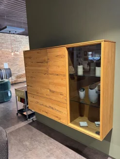 Hängeschrank Eiche Natur Front Venedig Eiche Natur Und Rauchglas Mit Beleuchtung