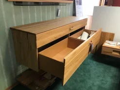 Hängesideboard Casa Vita Kernbuche Massiv Geölt ohne Spiegel