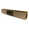 Hängesideboard Cubus Light Lack M10 Bronze Metallic Grau Inklusive Vitrinenbeleuchtung