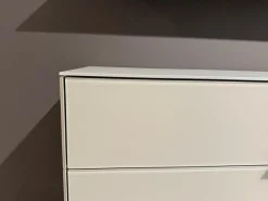 Hänge-Sideboard Soma Glas Steingrau Matt mit 2 Wandborden