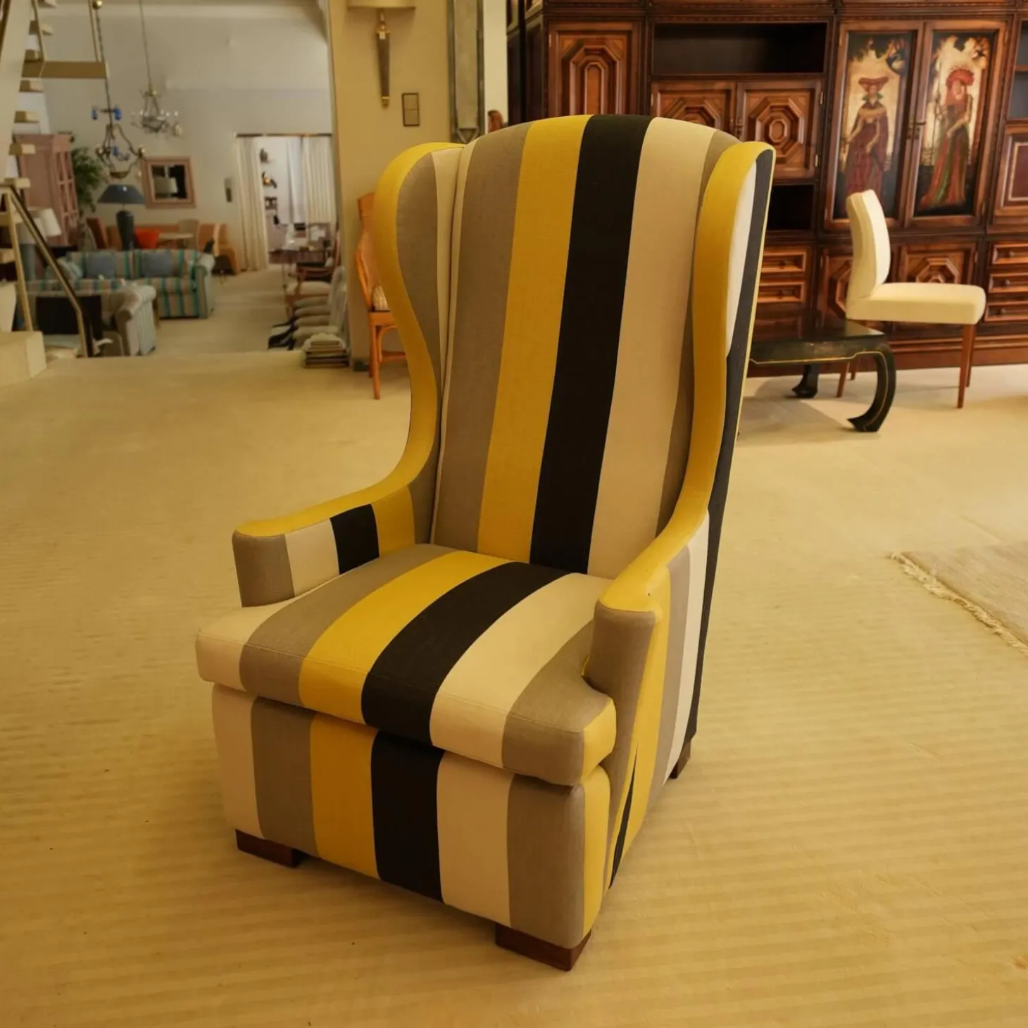 Hochlehner Grandpa Stoff Gelb Weiß Schwarz Grau