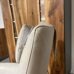 Hochlehnsessel Coco Bezug BW 0300-704 Leder Gascogne Grey Inklusive Hocker