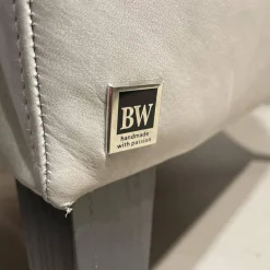 Hochlehnsessel Coco Bezug BW 0300-704 Leder Gascogne Grey Inklusive Hocker