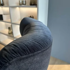 Hochlehnsessel Victor Stoff 4473 69 Dunkelblau Kreuzfuß Schwarz Inklusive Hocker