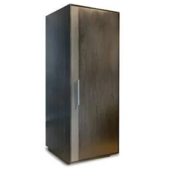 Hochschrank Cambusa Eiche ohne Knoten Pigmentiert Total Black Innen Eiche ohne Knoten Geölt Pigmentiert