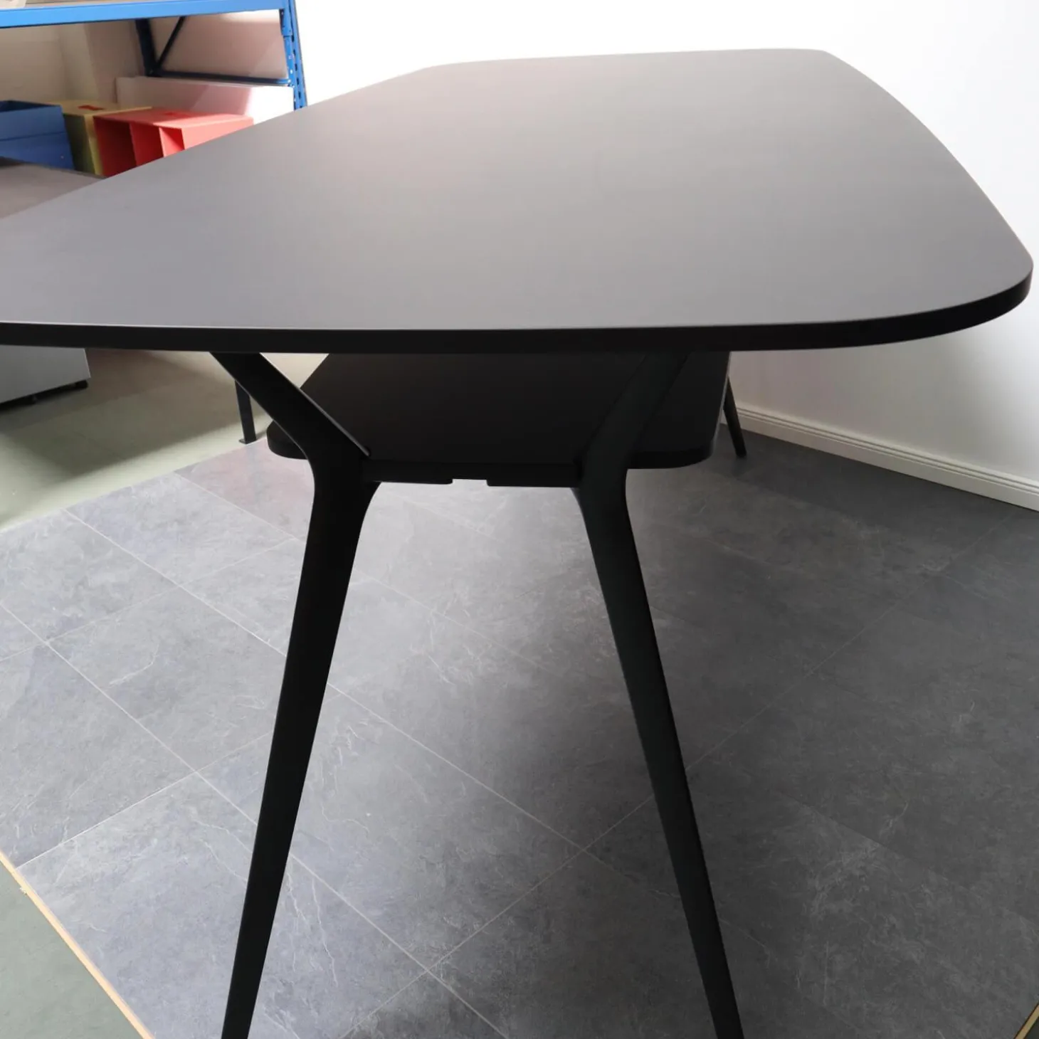 Hochtisch Biplane Platte MDF Und Gestell Aluminium Schwarz Lackiert