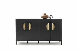 Hochzeitsschrank Sideboard 800300-21 Jyn Lack Schiefer Schwarz
