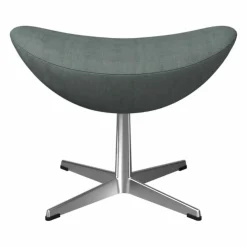 Hocker 3127 Stoff Re-Wool 0868 Aqua Natural Blau Gestell Sternfuß